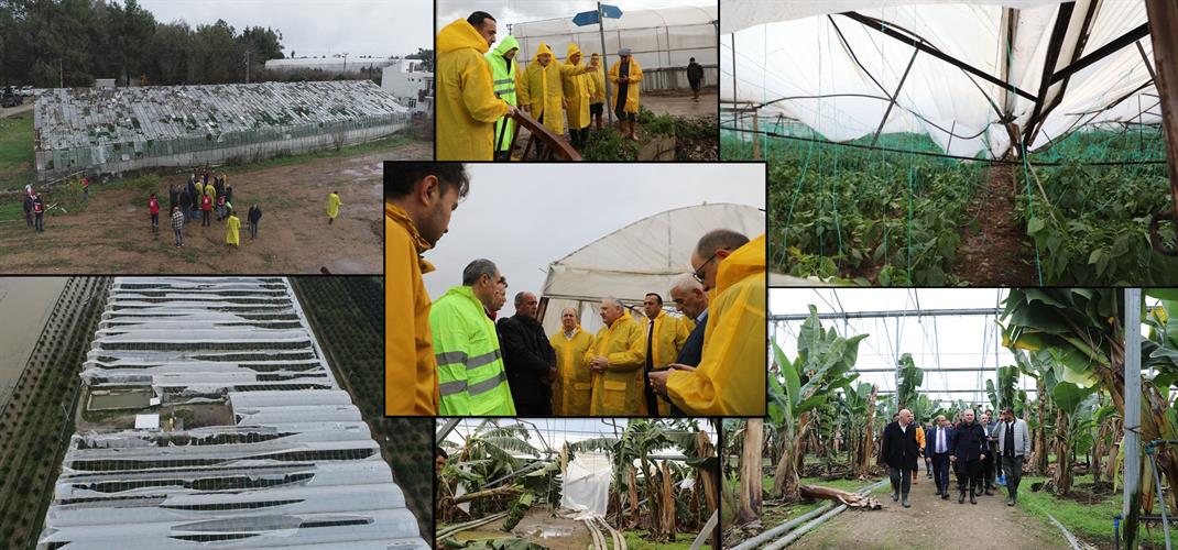 TARIM REFORMU GENEL MÜDÜRÜ OSMAN YILDIZ VE BİTKİSEL ÜRETİM GENEL MÜDÜRÜ UĞUR ERDEM AFET BÖLGELERİNDE İNCELEMELERDE BULUNDU